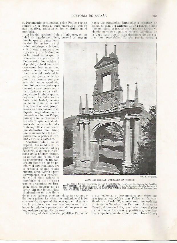 LAMINA 18045: Arco de Fernan Gonzalez en Burgos