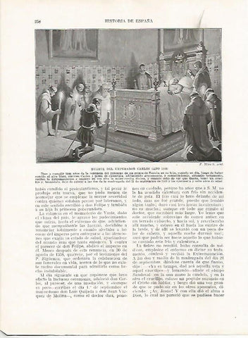 LAMINA 18041: Muerte del emperador Carlos en 1558
