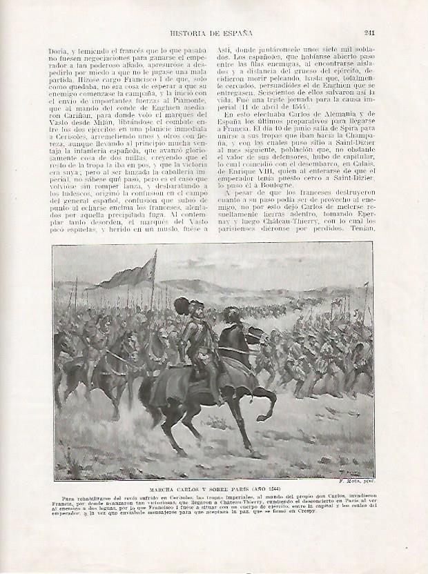 LAMINA 18031: Marcha de Carlos V sobre Paris, 1544