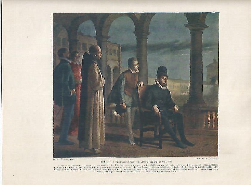 LAMINA 18026: Felipe II en un auto de fe