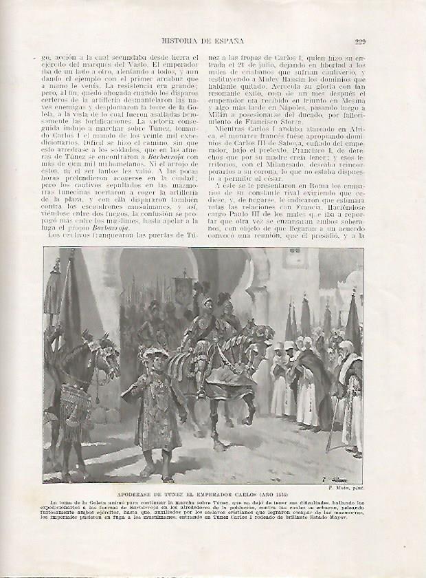 LAMINA 18024: Toma de Tunez por el emperador Carlos en 1535
