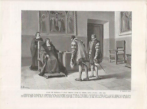 LAMINA 17960: Juan de Padilla y Juan Bravo ante la reina Juana, 1520