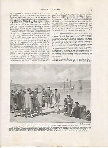 LAMINA 17958: Carlos I embarca en La Coruña, 1520