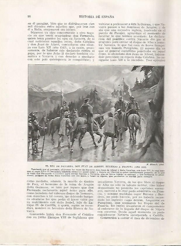 LAMINA 17947: El rey de Navarra huyendo a Francia, 1512