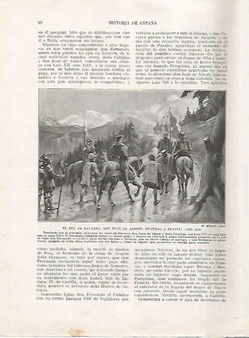 LAMINA 17947: El rey de Navarra huyendo a Francia, 1512