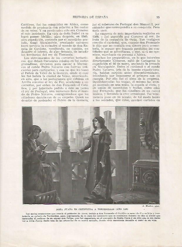 LAMINA 17946: Juana la Loca en Tordesillas