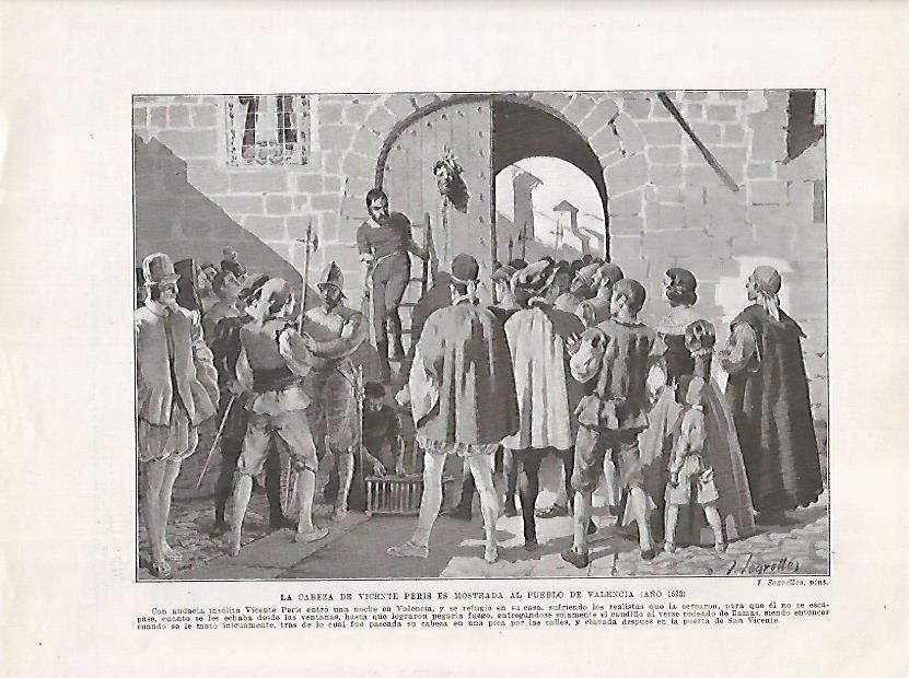 LAMINA 17967: Cabeza de Vicente Peris en Valencia
