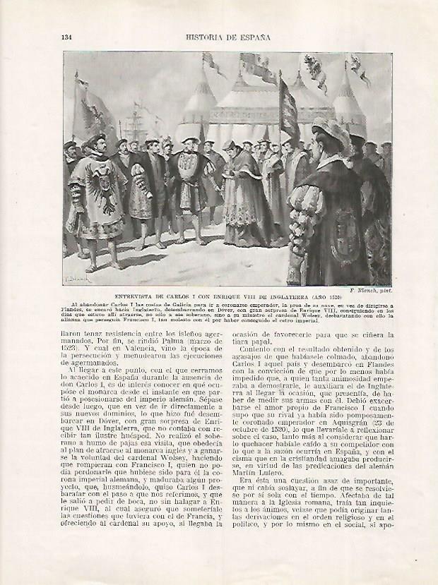LAMINA 17968: Carlos I y Enrique VIII de Inglaterra