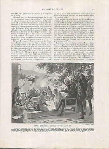 LAMINA 17990: Fundacion de Lima por Pizarro, año 1536