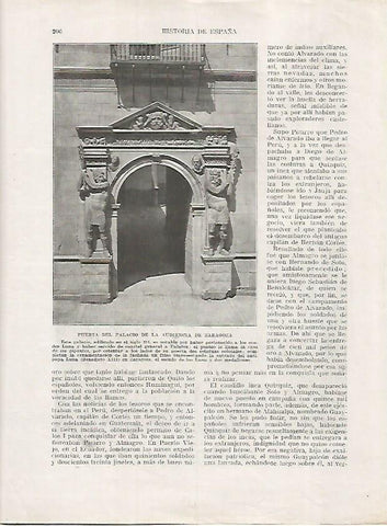 LAMINA 17989: Palacio de la Audiencia de Zaragoza
