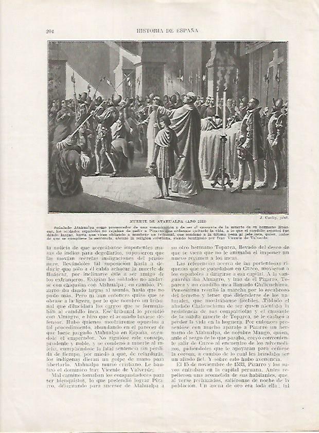 LAMINA 17988: Muerte de Atahualpa en 1533