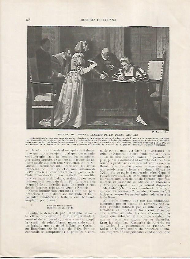 LAMINA 17982: Tratado de Cambray o de las Damas del año 1529