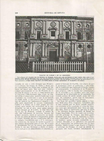 LAMINA 17981: Palacio de Carlos I en Granada