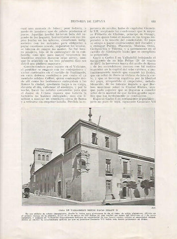 LAMINA 17980: Casa natal de Felipe II en Valladolid