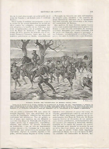 LAMINA 17979: Marcha del Condestable de Borbon contra Roma