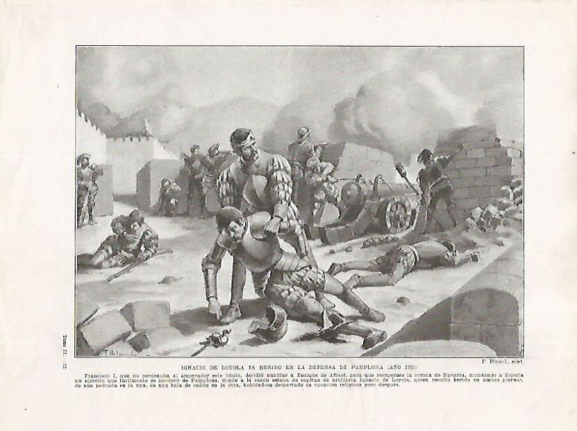 LAMINA 17971: Ignacio de Loyola herido en la defensa de Pamplona