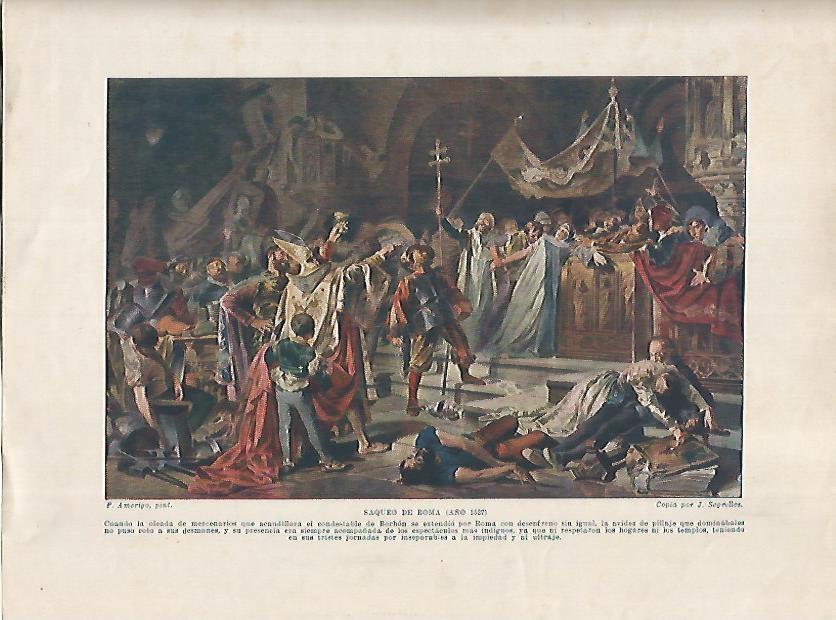 LAMINA 17970: Saqueo de Roma en 1527
