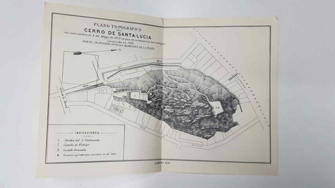 Lamina de Chile (num C1): Plano Topográfico del Cerro de Santa-Lucia en 1872
