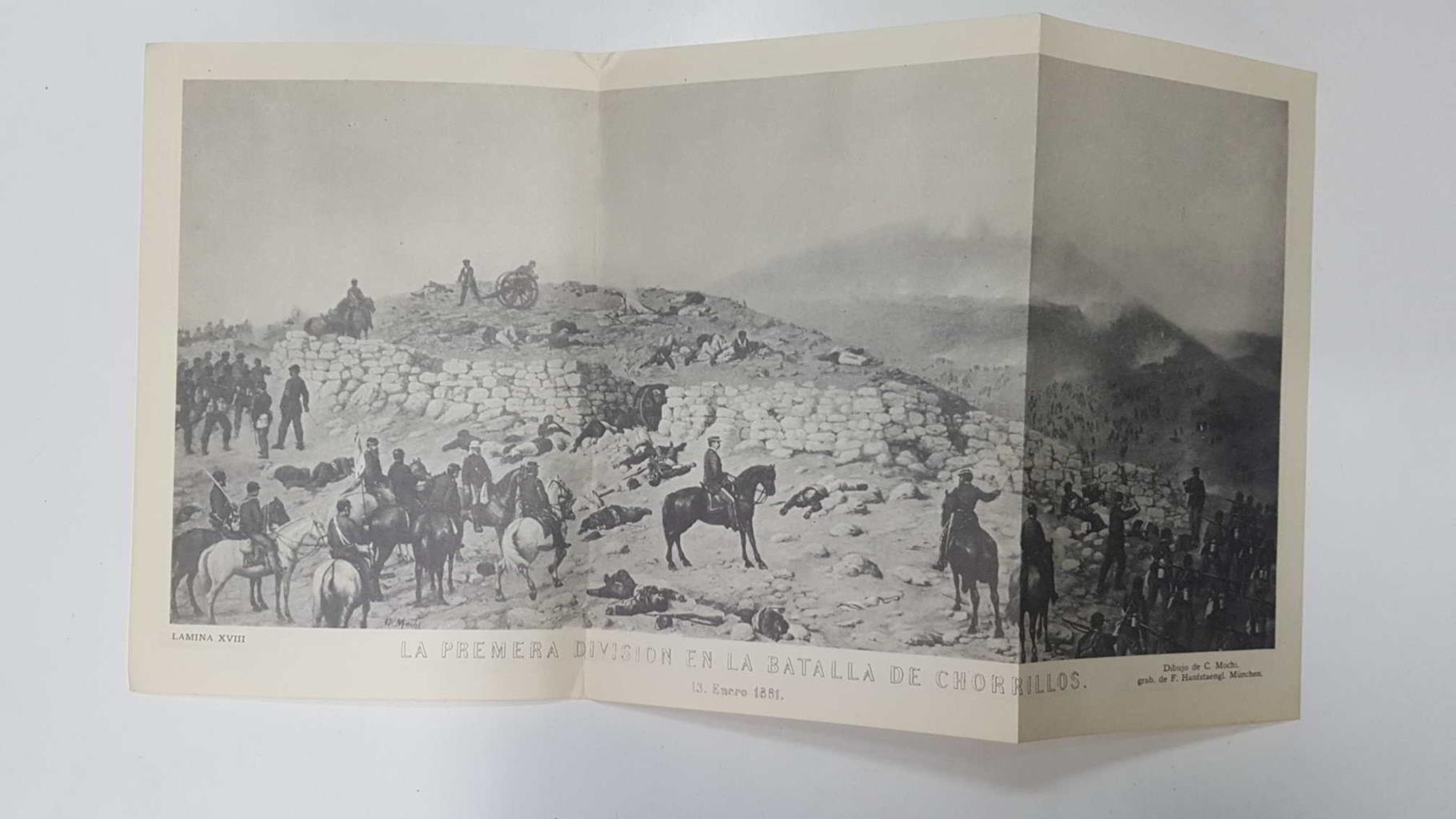 Lamina de Chile (num C2): La premera division en la batalla de Chorrillos (13/01/1881)