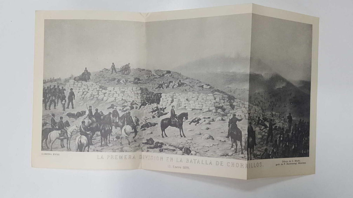 Lamina de Chile (num C2): La premera division en la batalla de Chorrillos (13/01/1881)