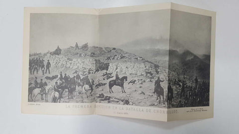 Lamina de Chile (num C2): La premera division en la batalla de Chorrillos (13/01/1881)