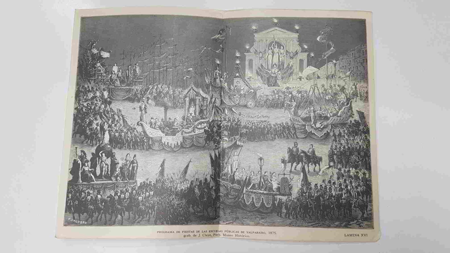 Lamina de Chile (num C5): Programa de fiestas de las escuelas publicas de Valparaiso 1875