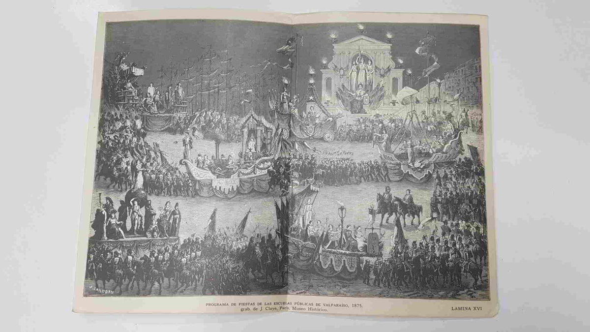 Lamina de Chile (num C5): Programa de fiestas de las escuelas publicas de Valparaiso 1875