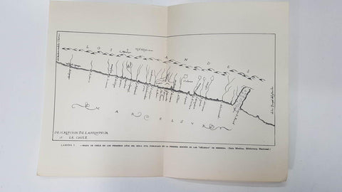 Lamina de Chile (num C9): Mapa de Chile en los primeros años del siglo XVII, publicado en la 1a edicion de las Decadas de Herrera