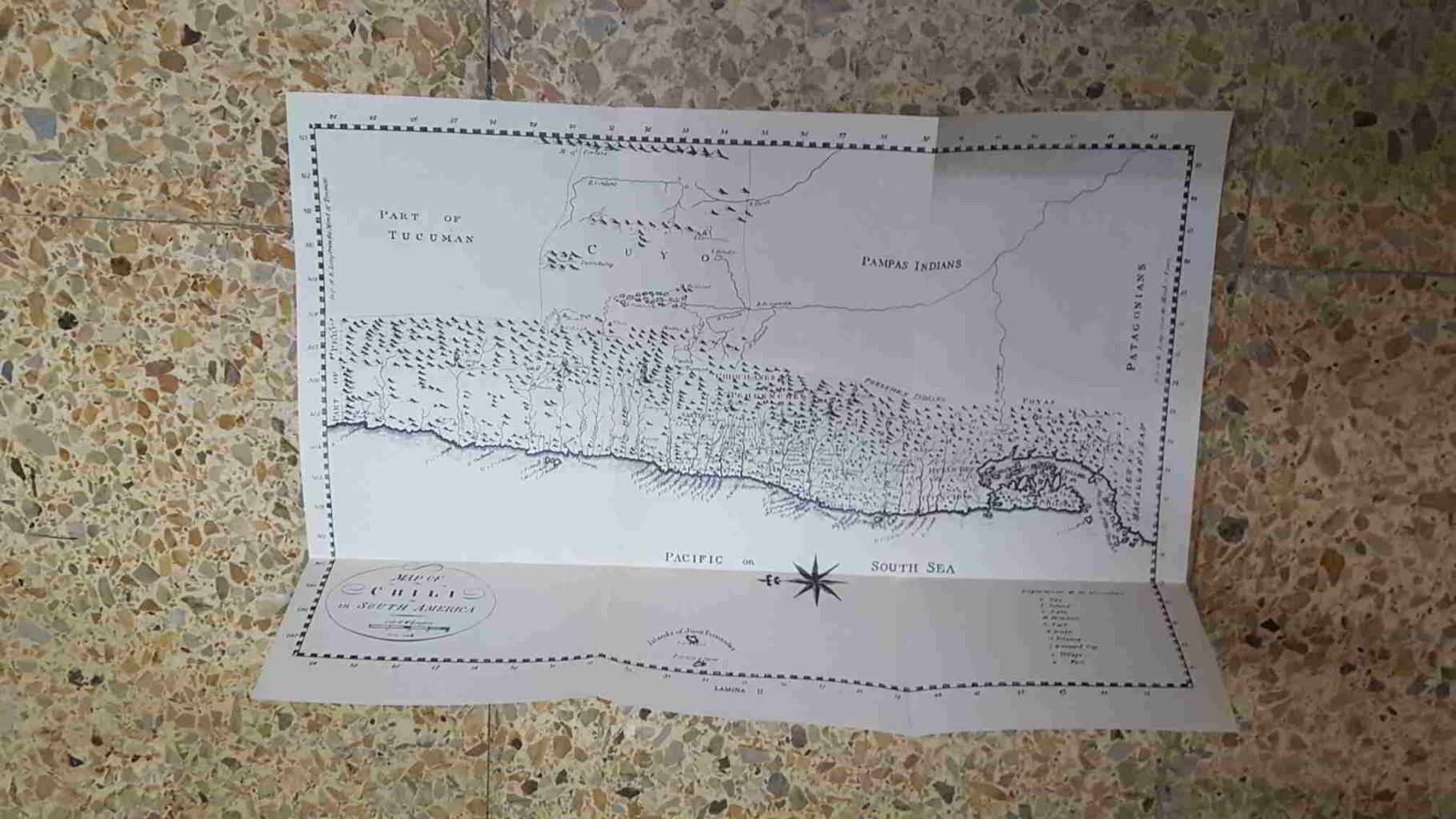 Lamina de Chile (num C19): Map of Chile in South America