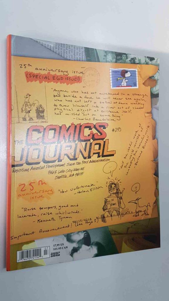 Magazine: The Comics Journal num 235 jul 2001. Contents: 25th anniversary issue (special ego issue)