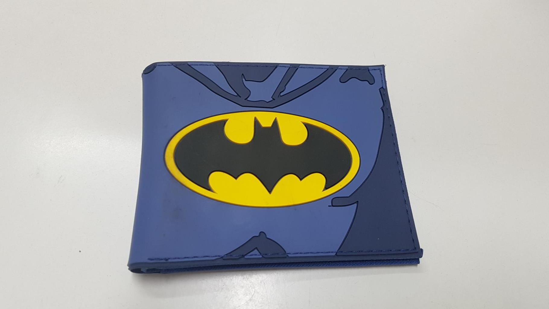 Cartera de bolsillo: Logotipo de Batman con fondo azul