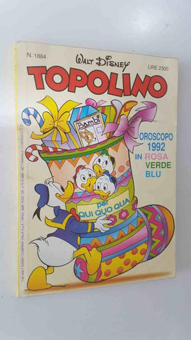 Walt Disney: Topolino num 1884, 5 gennaio 1992 - Oroscopo 1992 in Rosa, Verde, Blu