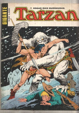 Ed. Cenisio: Tarzan Gigante num 22, gennaio 1976 - La giungla di ghiaccio. Foto contraportada de Joe Kubert