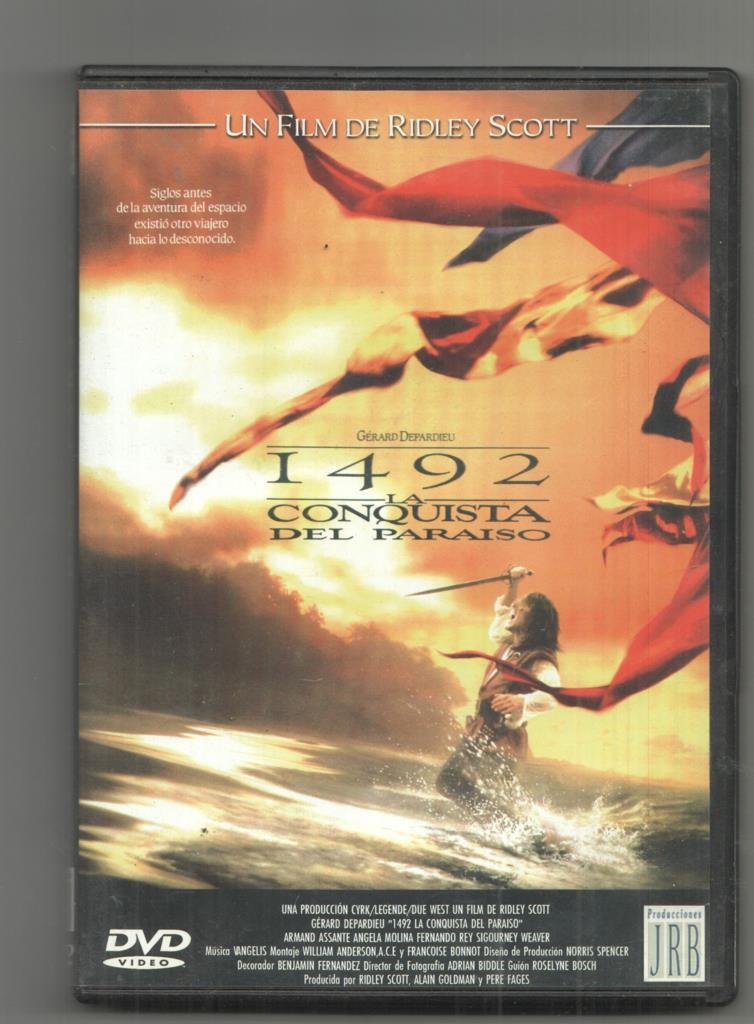 DVD pelicula: 1942 la conquista del paraiso. Un film de Ridley Scott, interpreta: Gerard Depardieu