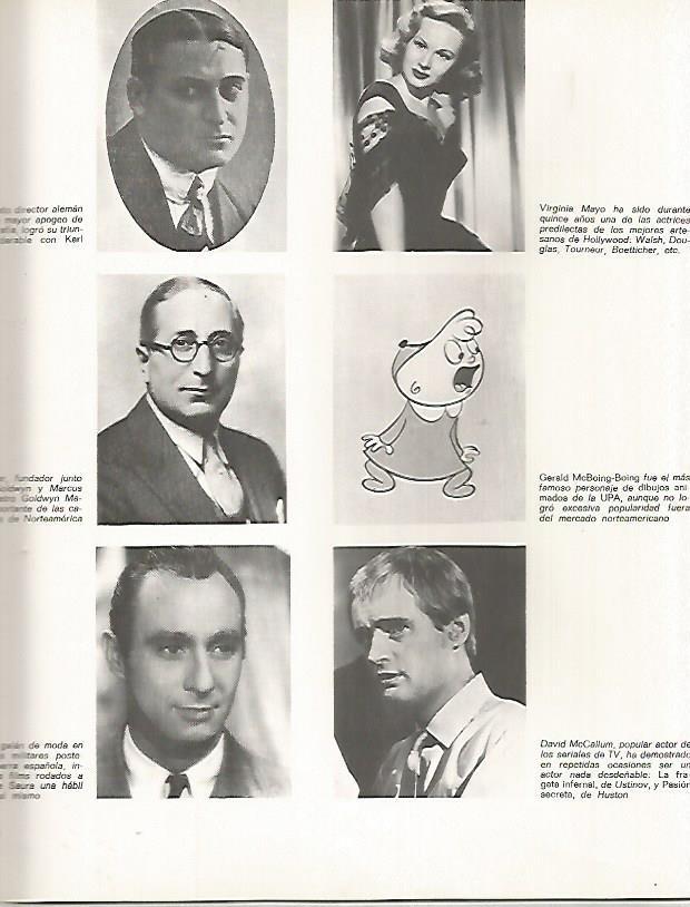 LAMINA 18413: Joe May, Louis Mayer, Alfredo Mayo, Virginia Mayo y David McCallum