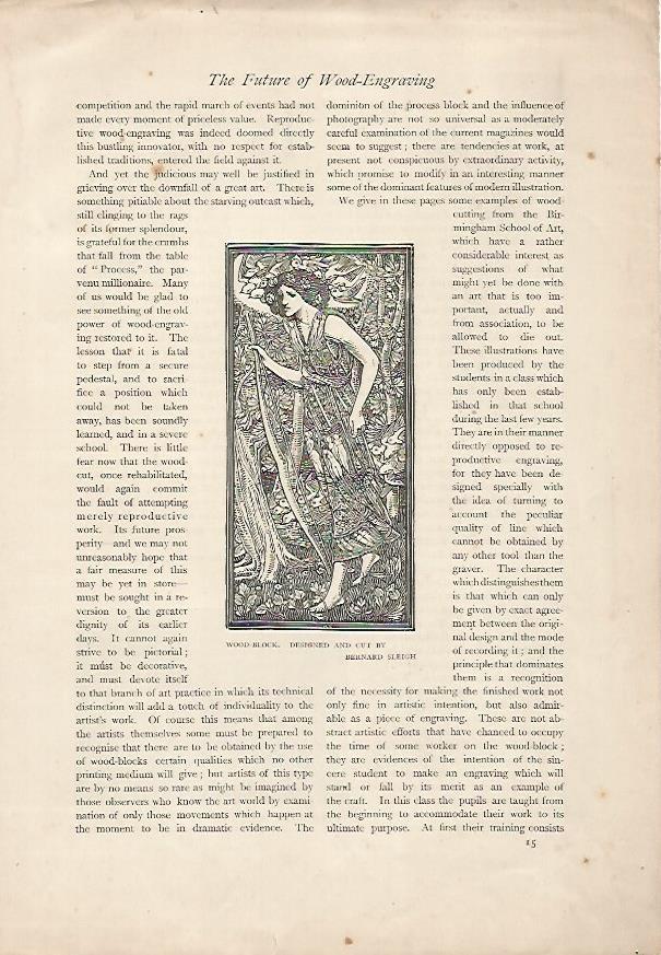 LAMINA 18492: Diseño para madera de Bernard Sleigh
