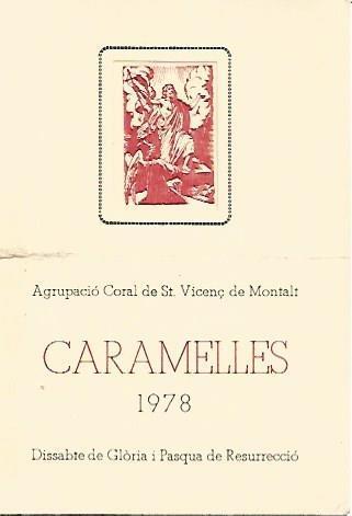 LAMINA 18497: Programa del Sabado de Gloria de Caramelles en 1978