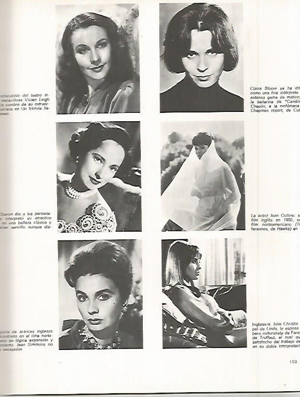 LAMINA 18319: Vivien Leigh, Merle Obreron, Jean Simmons, Joan Collins y Claire Bloom