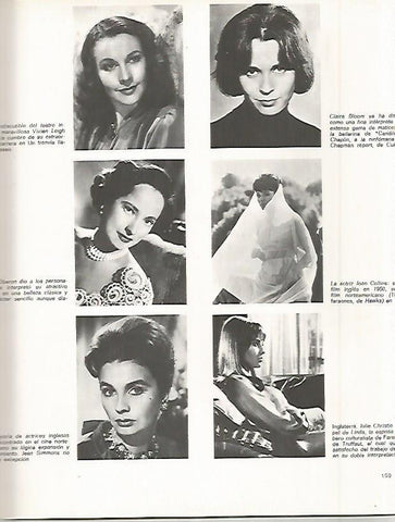 LAMINA 18319: Vivien Leigh, Merle Obreron, Jean Simmons, Joan Collins y Claire Bloom