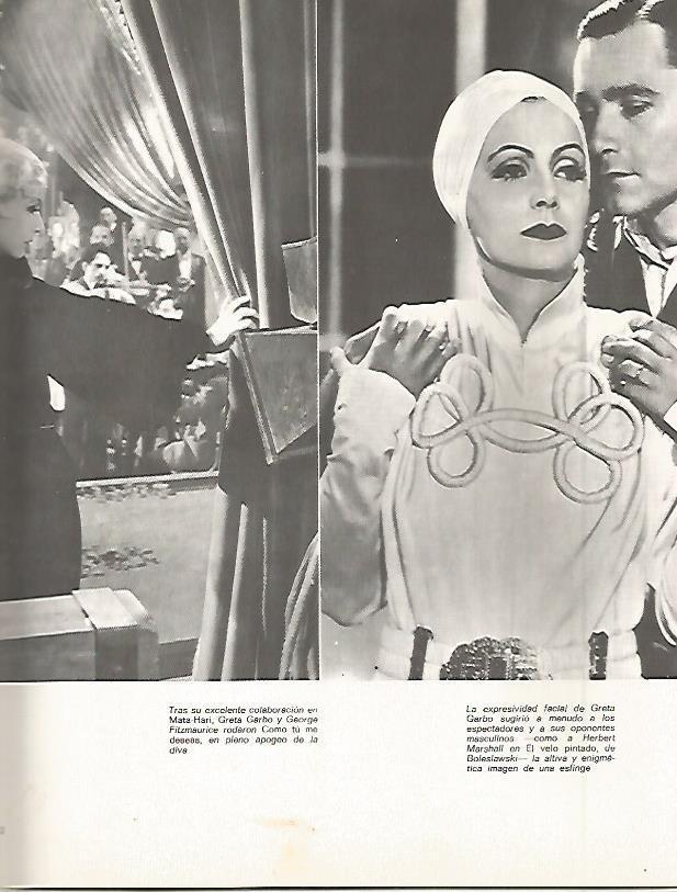 LAMINA 18264: Greta Garbo en Mata Hari y El velo pintado