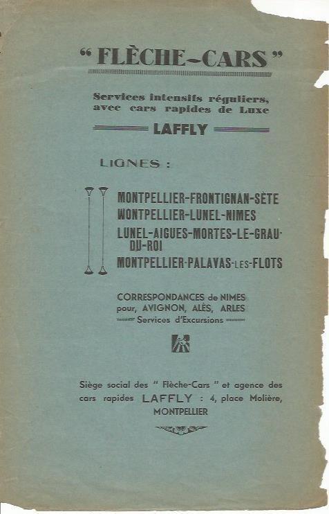 LAMINA 18632: Publicidad de Fleche Cars de Montpellier