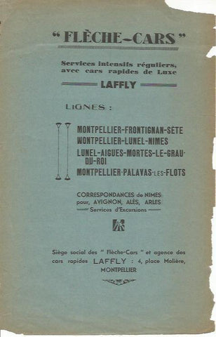 LAMINA 18632: Publicidad de Fleche Cars de Montpellier