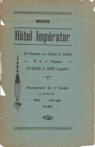 LAMINA 18633: Publicidad del Hotel Imperator de Nimes