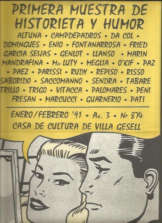 LAMINA 18644: Cartel de la Primera Muestra de Historieta y Humor en Villa Gesell