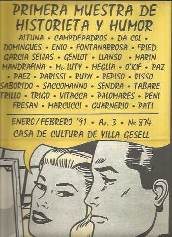 LAMINA 18644: Cartel de la Primera Muestra de Historieta y Humor en Villa Gesell