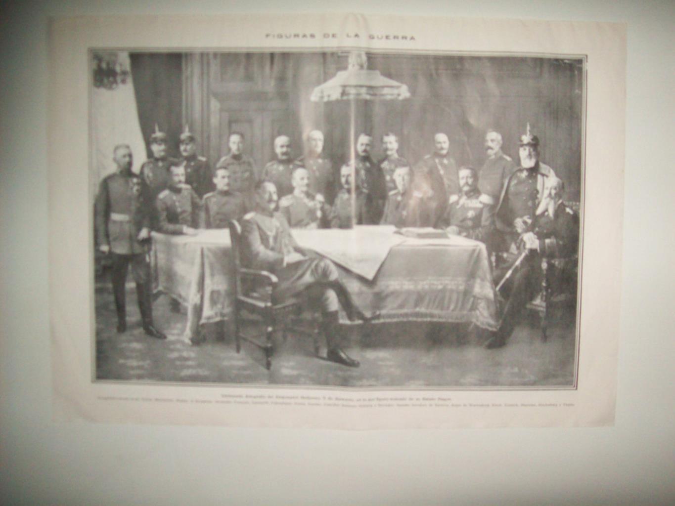 LAMINA 18608: El emperador Guillermo II de Alemania con su estado mayor