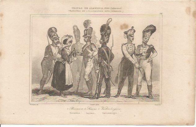 LAMINA 18615: Tropas de Alemania de 1850. Infanteria