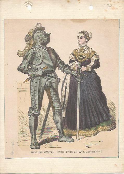 LAMINA 18618: Caballero y dama de Alemania del siglo XVI