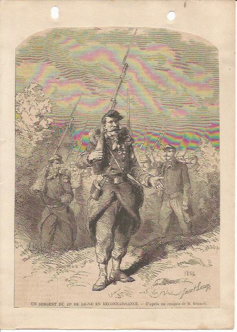LAMINA 18621: Sargento de la 63 linea. 1856