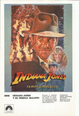 LAMINA 18672: Cartel de Indiana Jones y el templo maldito, numero 8352